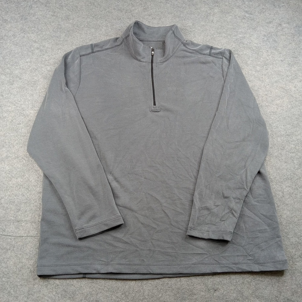 Tommy Bahama Pullover Mens 2XL Gray‎ 1/4 Zip Long Sleeve Knit Casual Top
